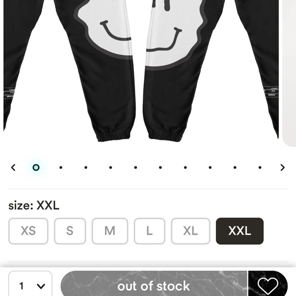Turn Up Turn Down Barcode Joggers 365 Baggy Sweatpants Size 4XL Smiley Face